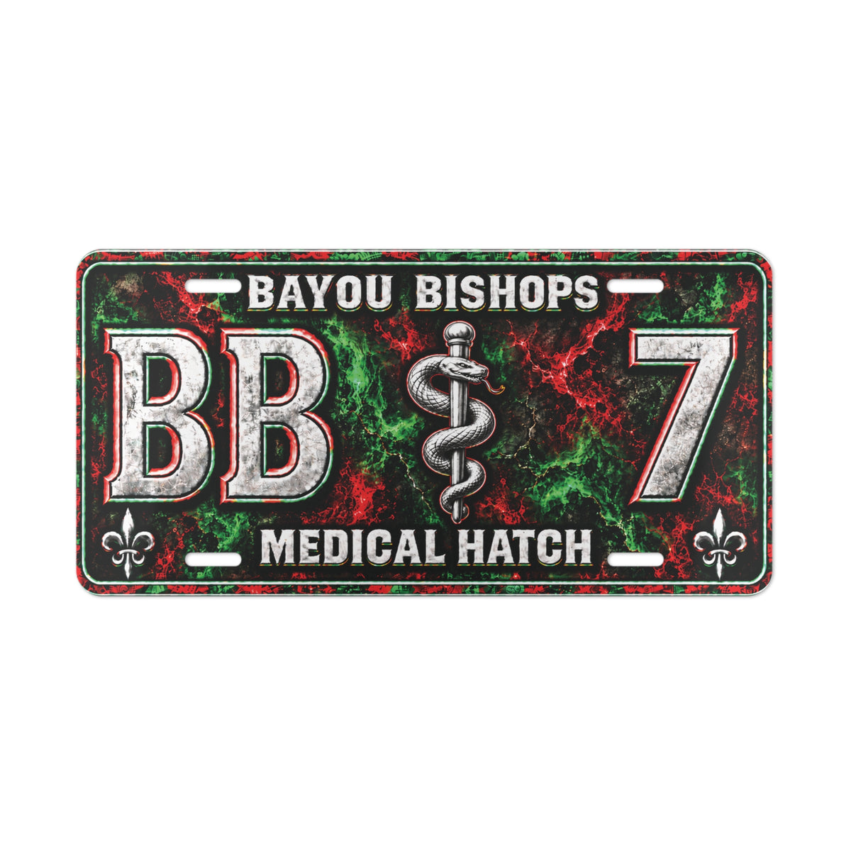 Bayou Bishops Medical Hatch Vanity Plate