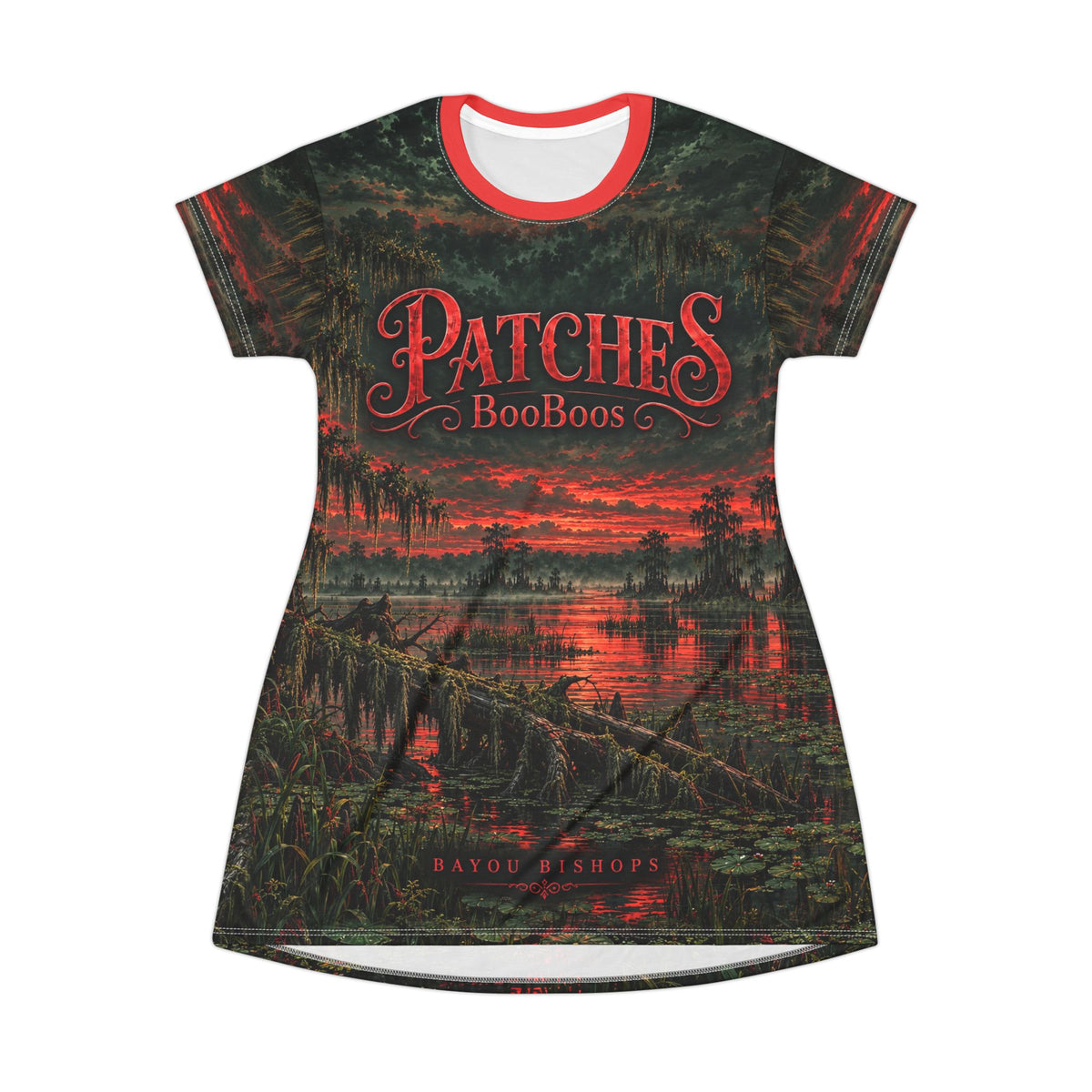 Bayou Bishops Patches/BooBoos Long PJ Shirt