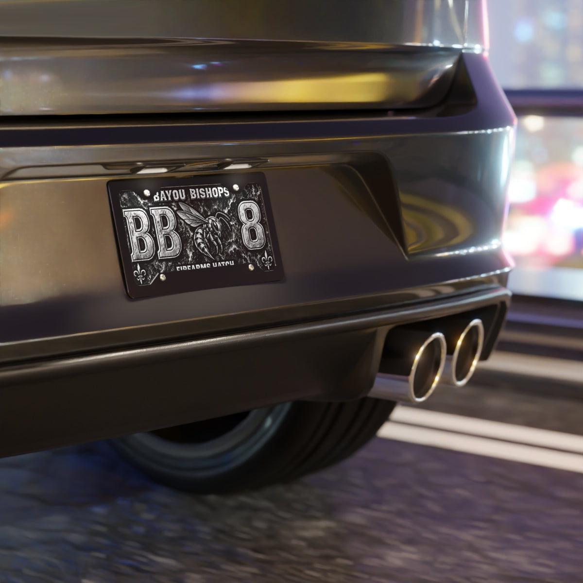 Bayou Bishops Firearms Hatch Vanity Plate