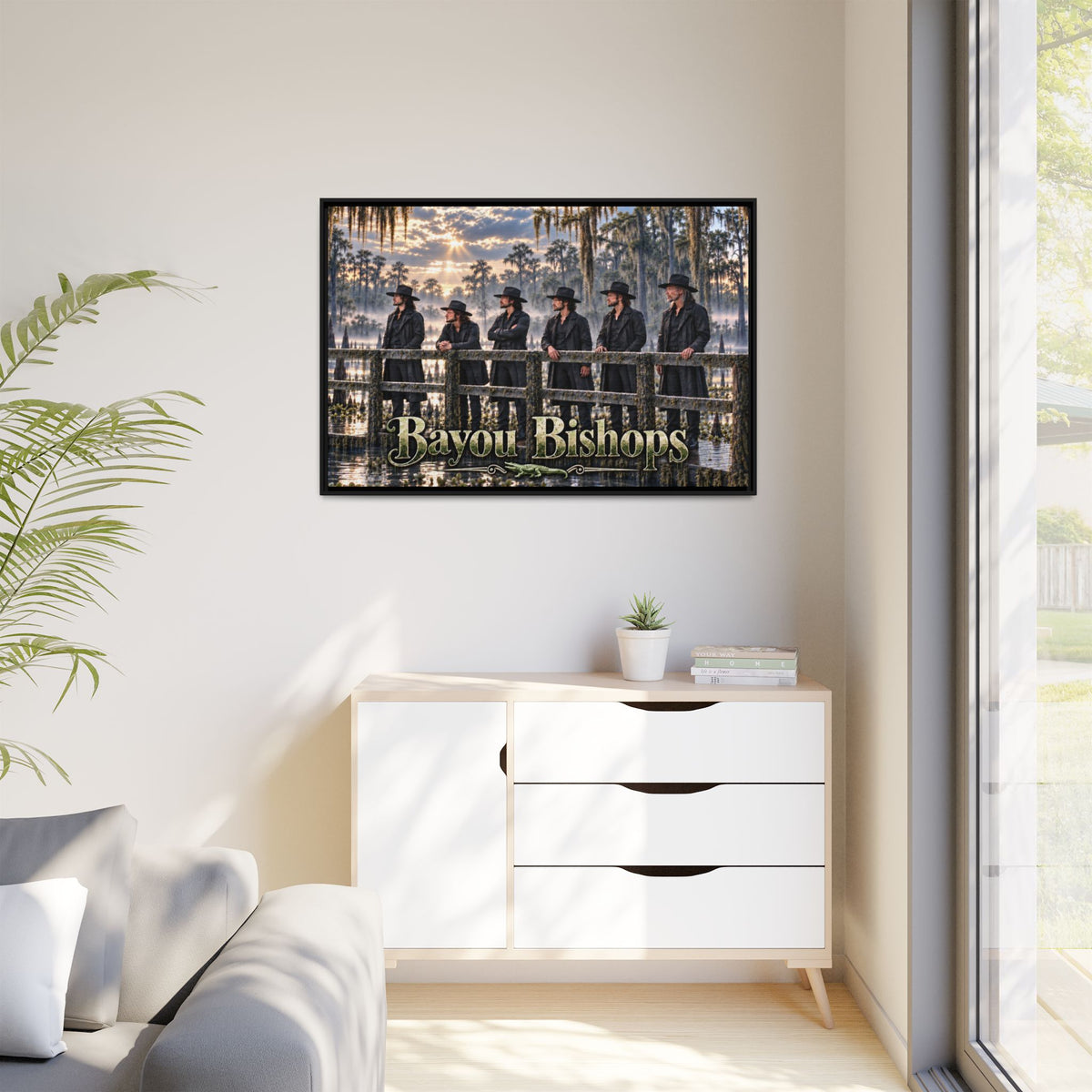 Bayou Bishops Multi size Framed Matte Canvas