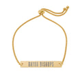 Adjustable Flat Bar Bracelet BAYOU BISHOPS (Engraving)