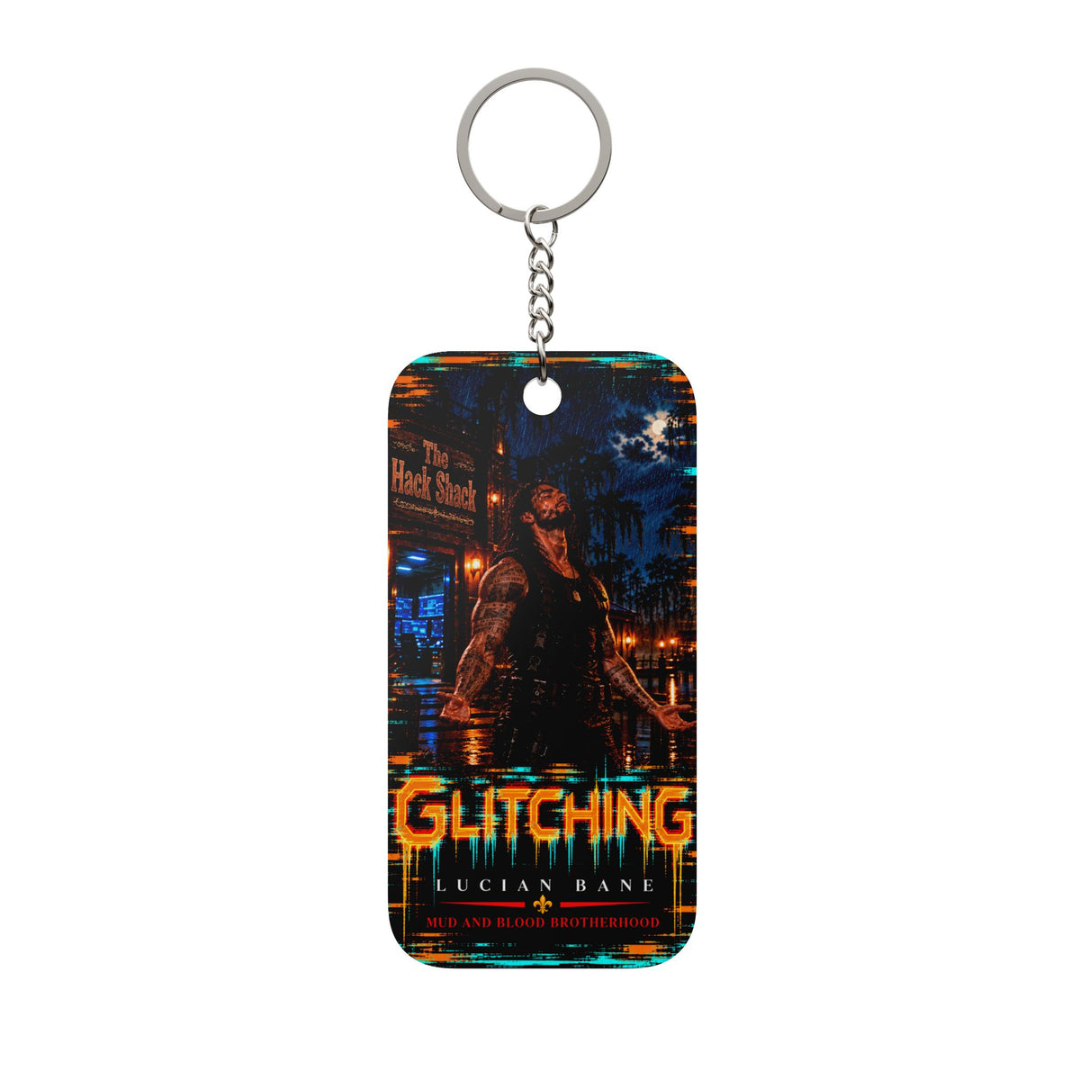 8-Bits I am Glitching Keychain — 'Mud and Blood'