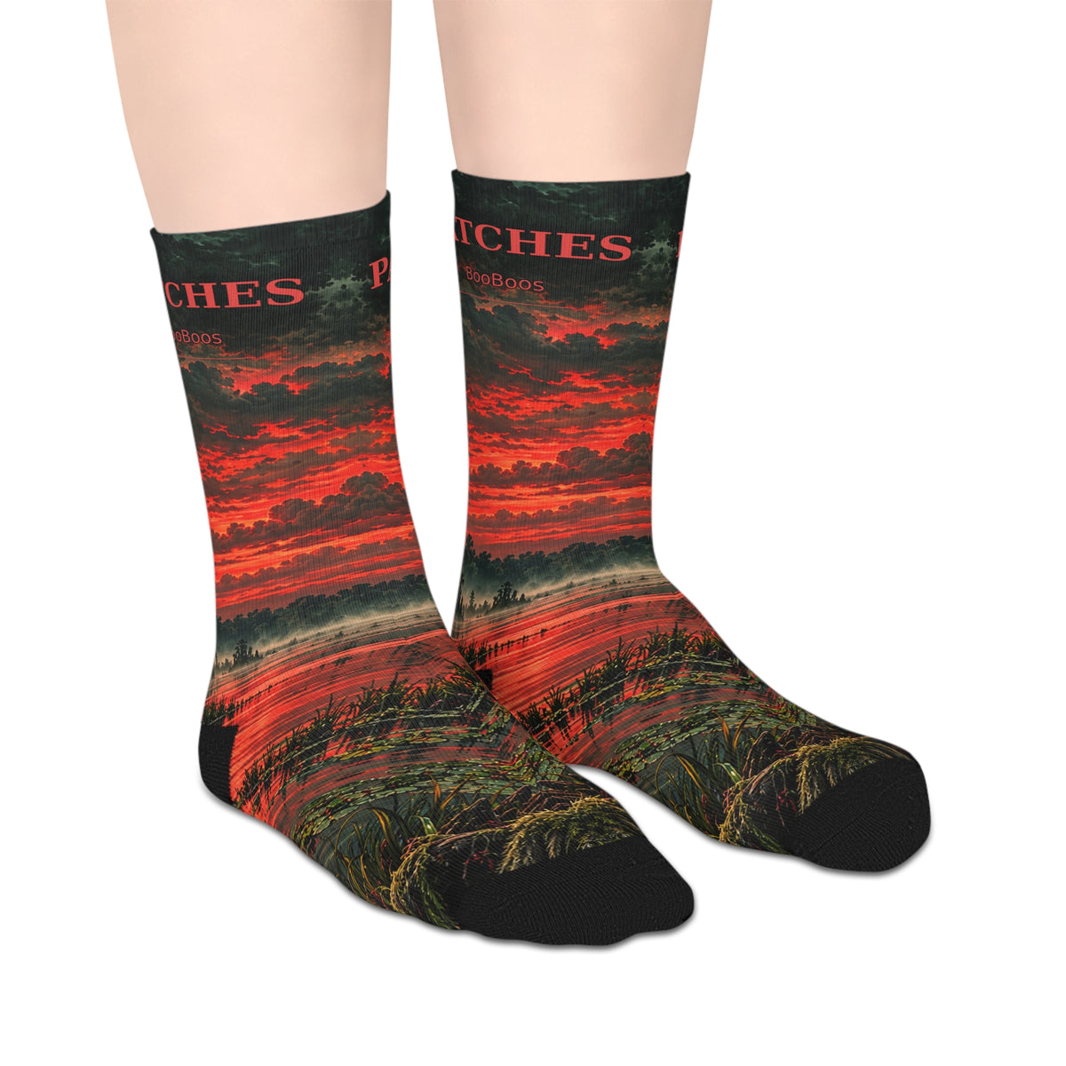 Bayou Bishops Patches/BooBoos Mid-Length Socks