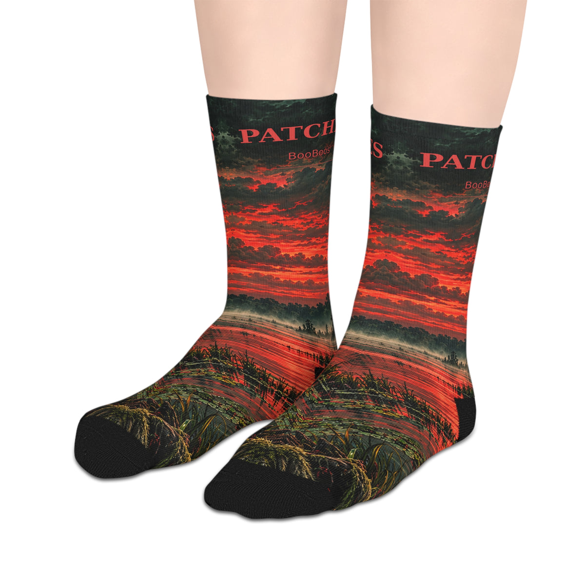Bayou Bishops Patches/BooBoos Mid-Length Socks