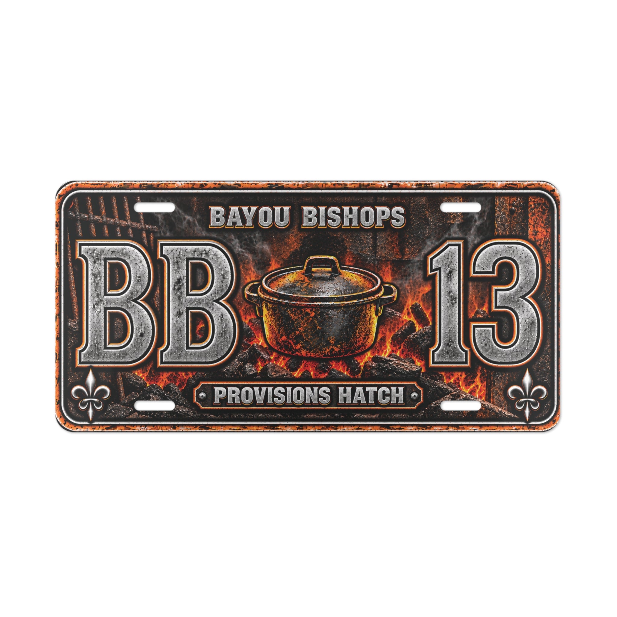 Bayou Bishops Provisions Hatch Vanity Plate