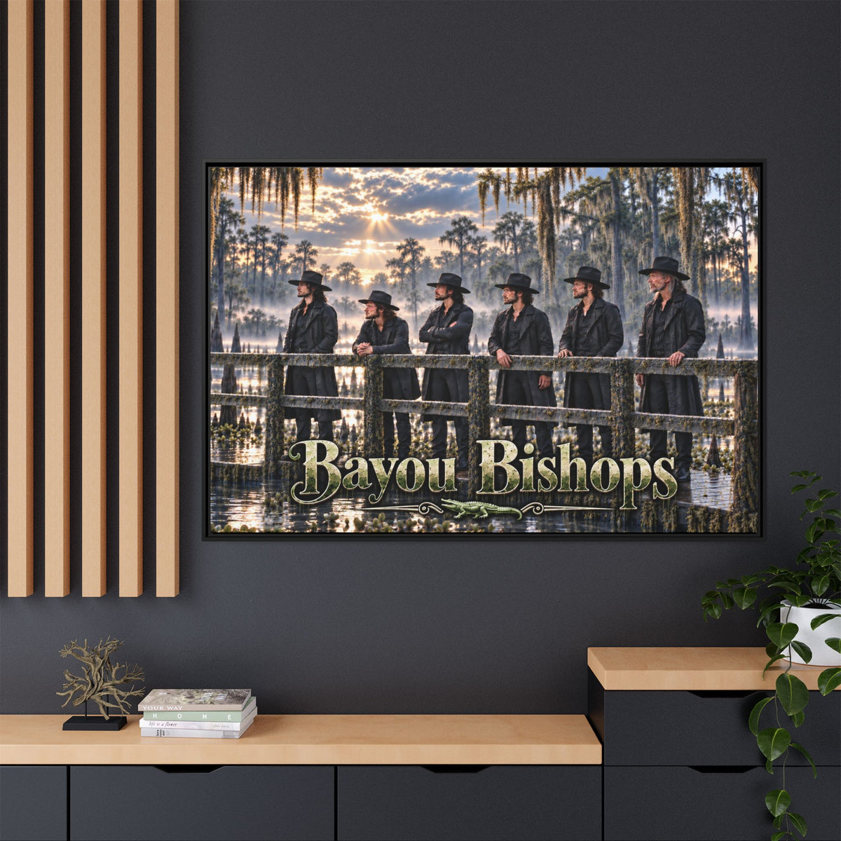 Bayou Bishops Multi size Framed Matte Canvas