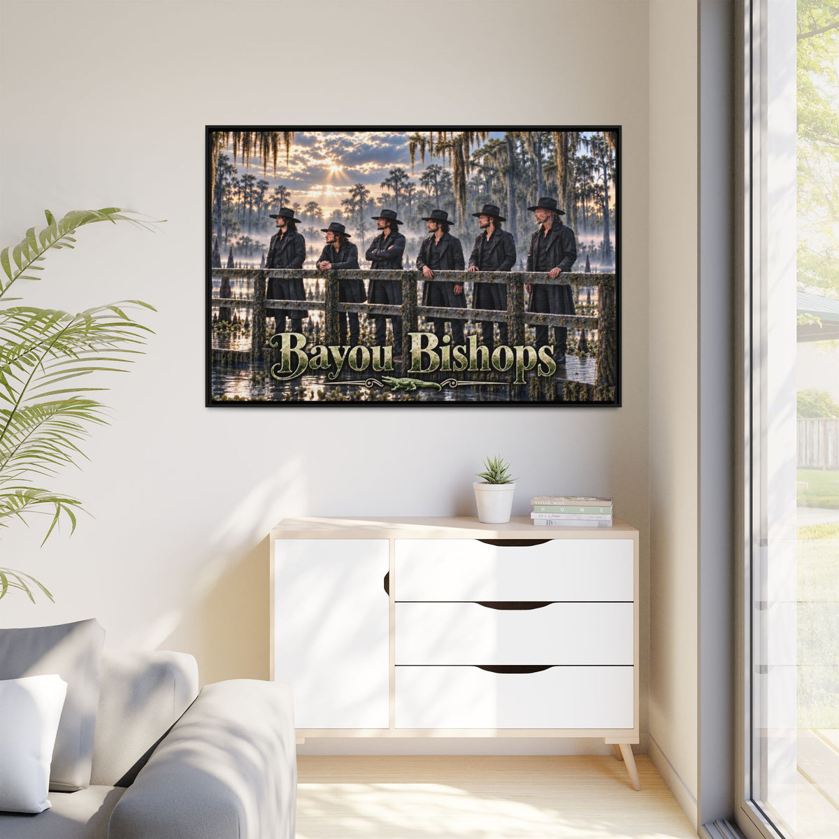 Bayou Bishops Multi size Framed Matte Canvas