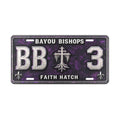 Bayou Bishops Faith Hatch Vanity Plate