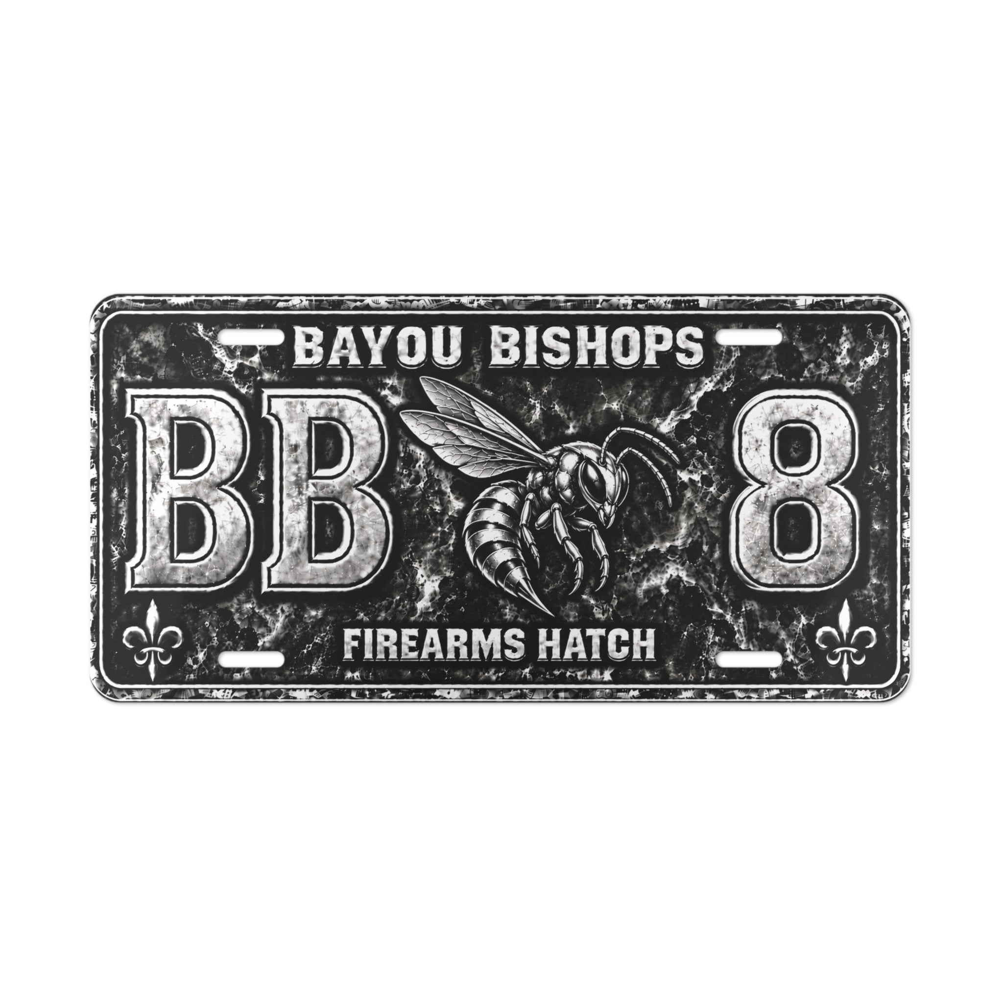Bayou Bishops Firearms Hatch Vanity Plate