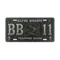 Bayou Bishops Trapping Hatch Vanity Plate