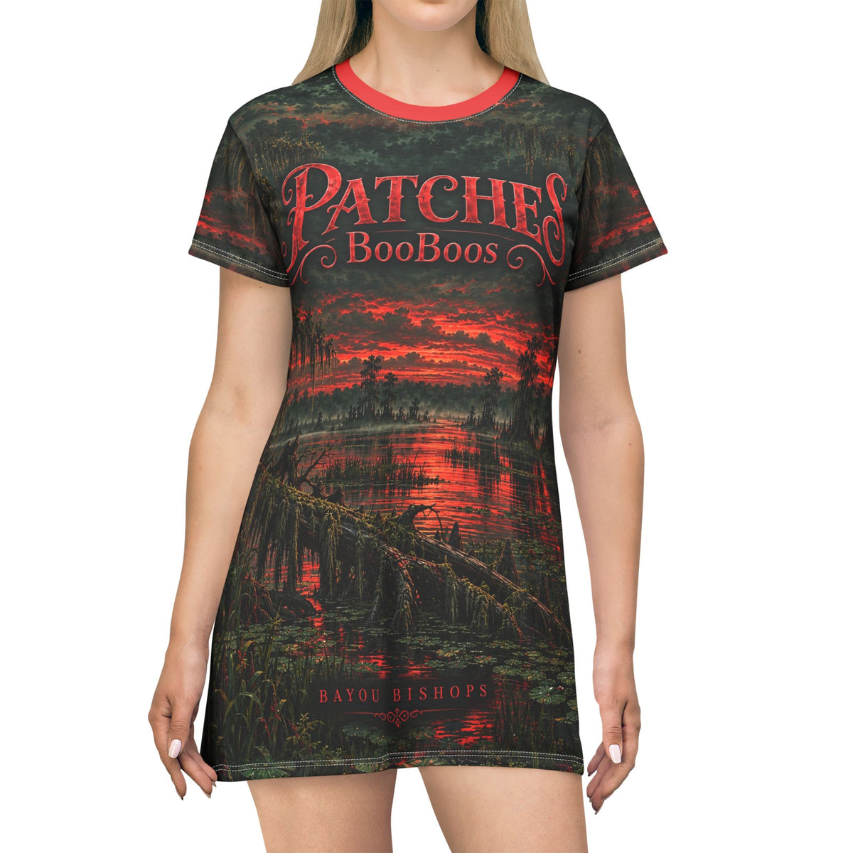 Bayou Bishops Patches/BooBoos Long PJ Shirt