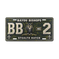 Bayou Bishops Stealth Hatch Vanity Plate