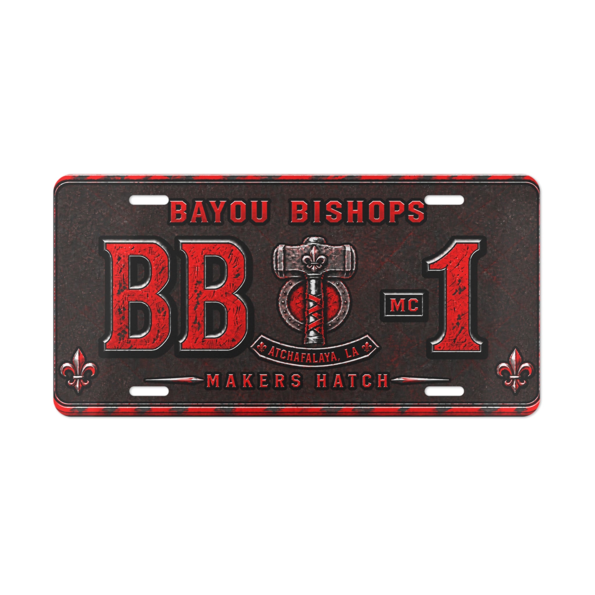 Bayou Bishops Makers Hatch Vanity Plate