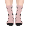 Bayou Bishops Mid-Length Socks — Vintage Rose Pattern