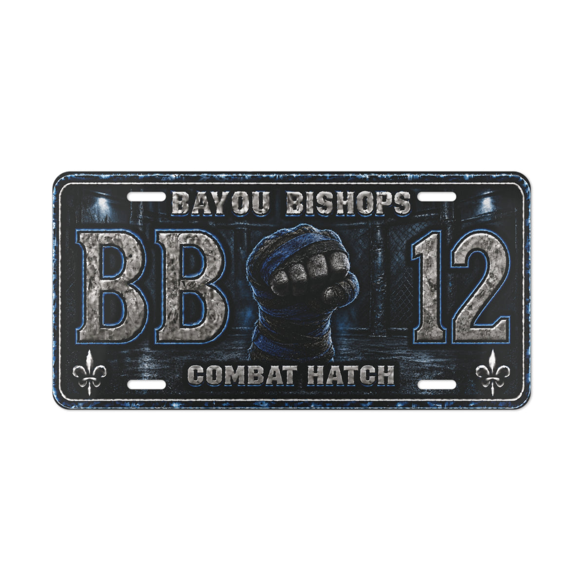 Bayou Bishops Combat Hatch Vanity Plate