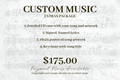 Custom Song Package #2