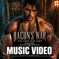 Bacon's War digital music video cover with large uniform Music Video lettering