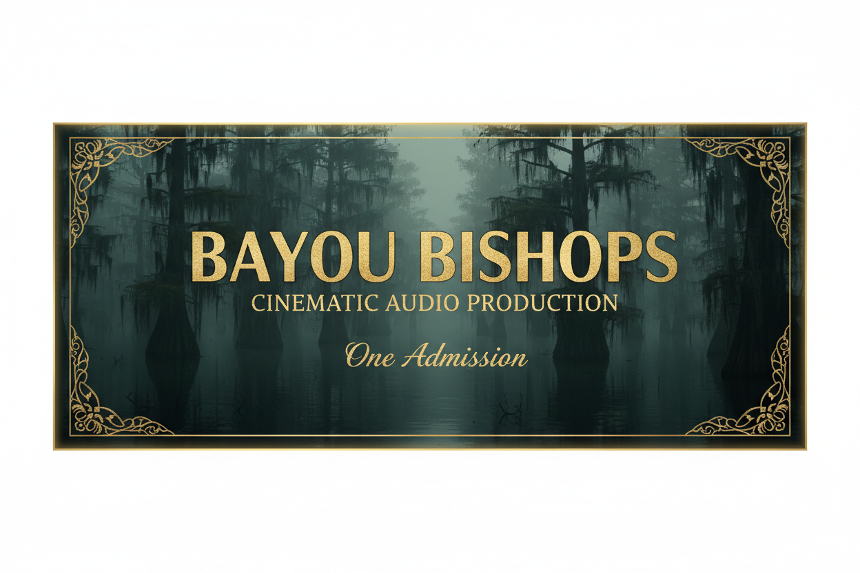 Bayou Bishops Cinematic Audio Production - One Admission