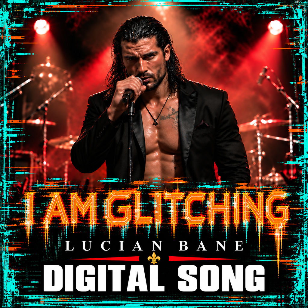 8-Bit I Am Glitching corrected white Digital Song cover