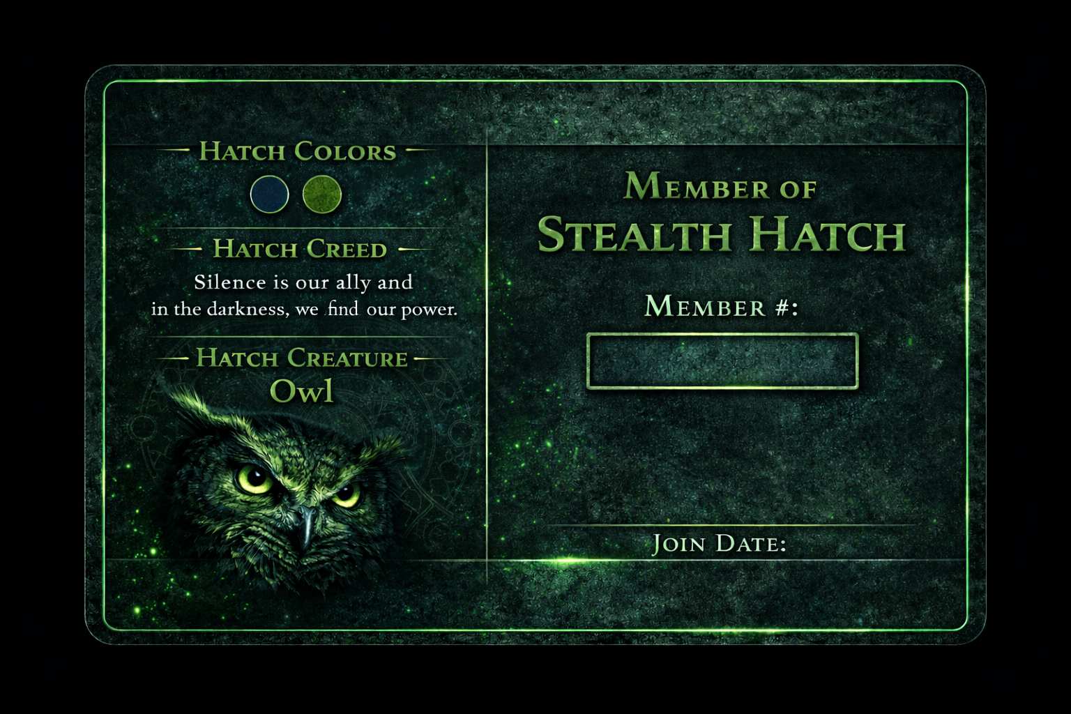 Spook--Stealth Hatch